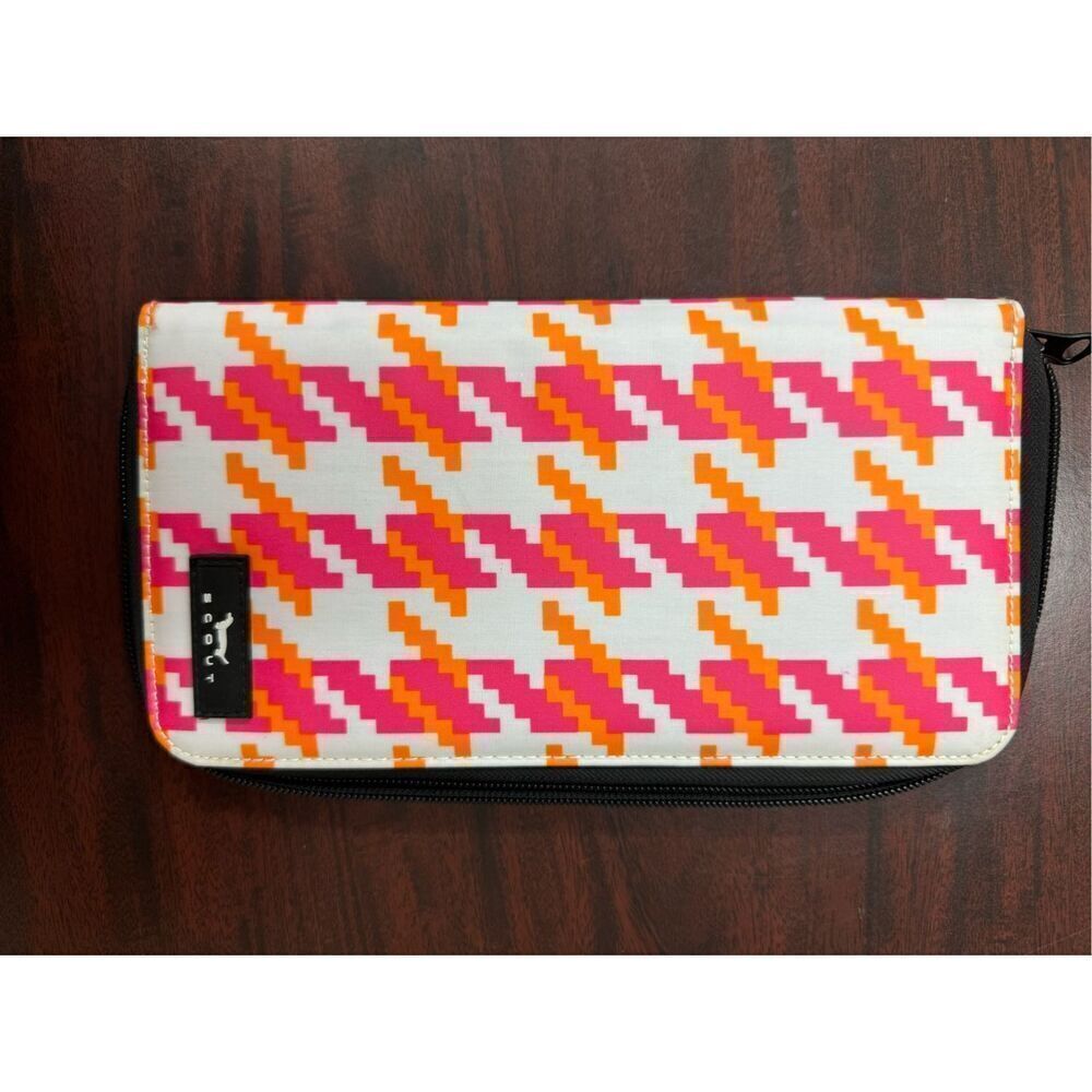 Scout Pink and Orange Zipper Wallet